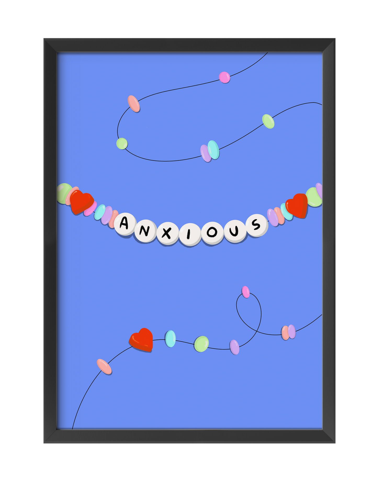 ANXIOUS FRIENDSHIP BRACELET ART PRINT