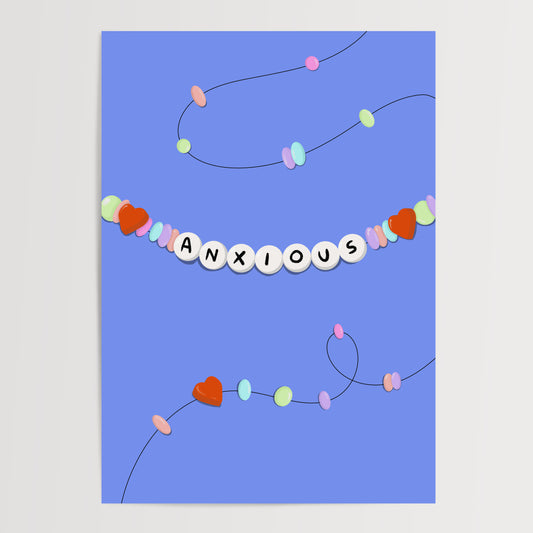 ANXIOUS FRIENDSHIP BRACELET ART PRINT