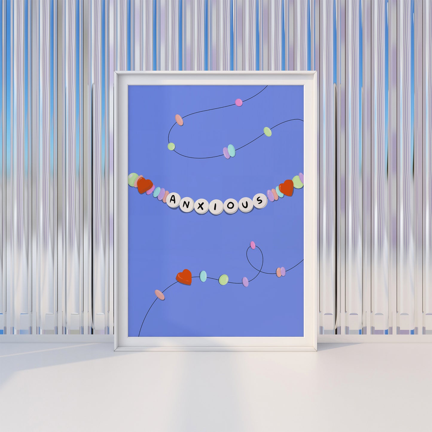 ANXIOUS FRIENDSHIP BRACELET ART PRINT