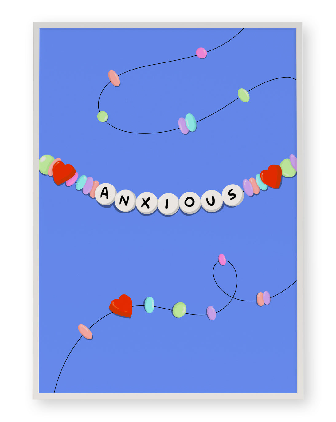 ANXIOUS FRIENDSHIP BRACELET ART PRINT