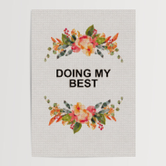 DOING MY BEST KNIT INSPIRED ART PRINT