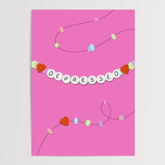 DEPRESSED FRIENDSHIP BRACELET ART PRINT