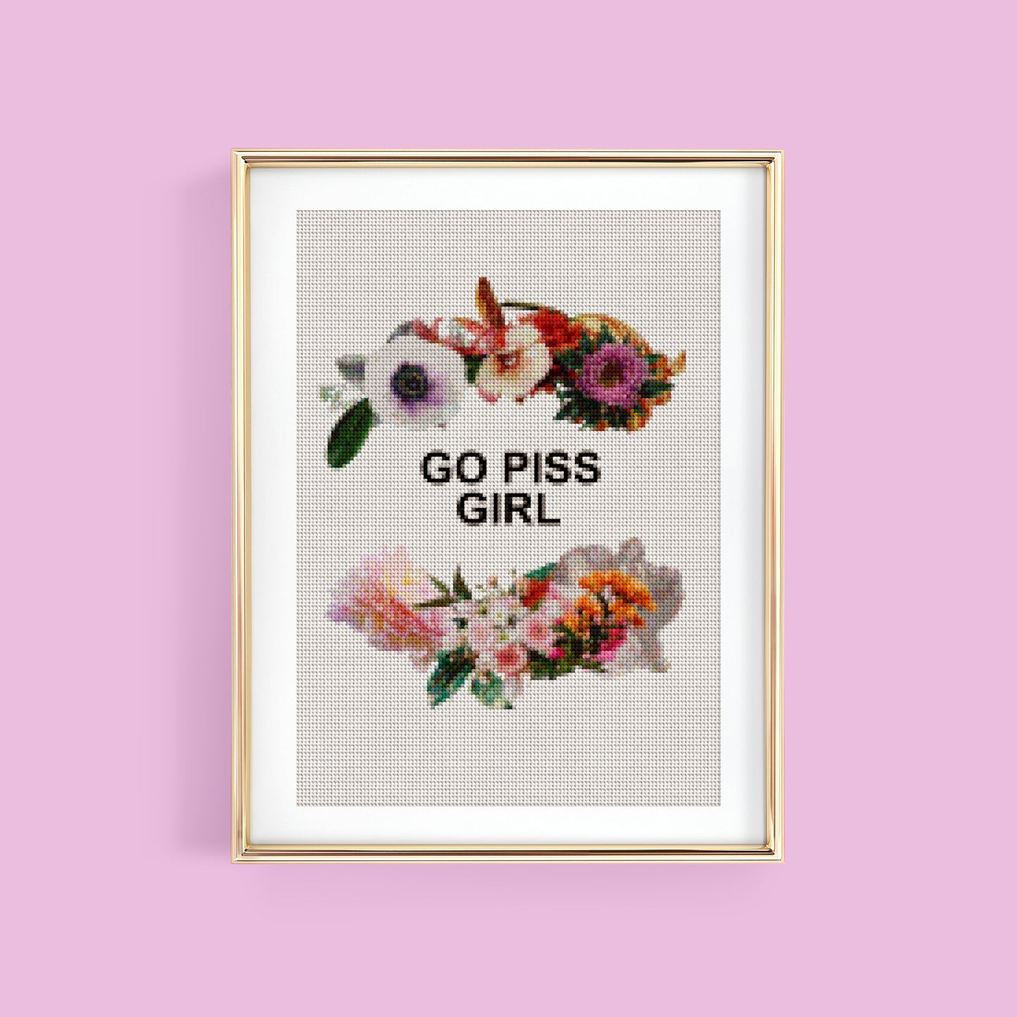 GO PISS GIRL KNIT INSPIRED ART PRINT