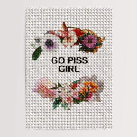 GO PISS GIRL KNIT INSPIRED ART PRINT