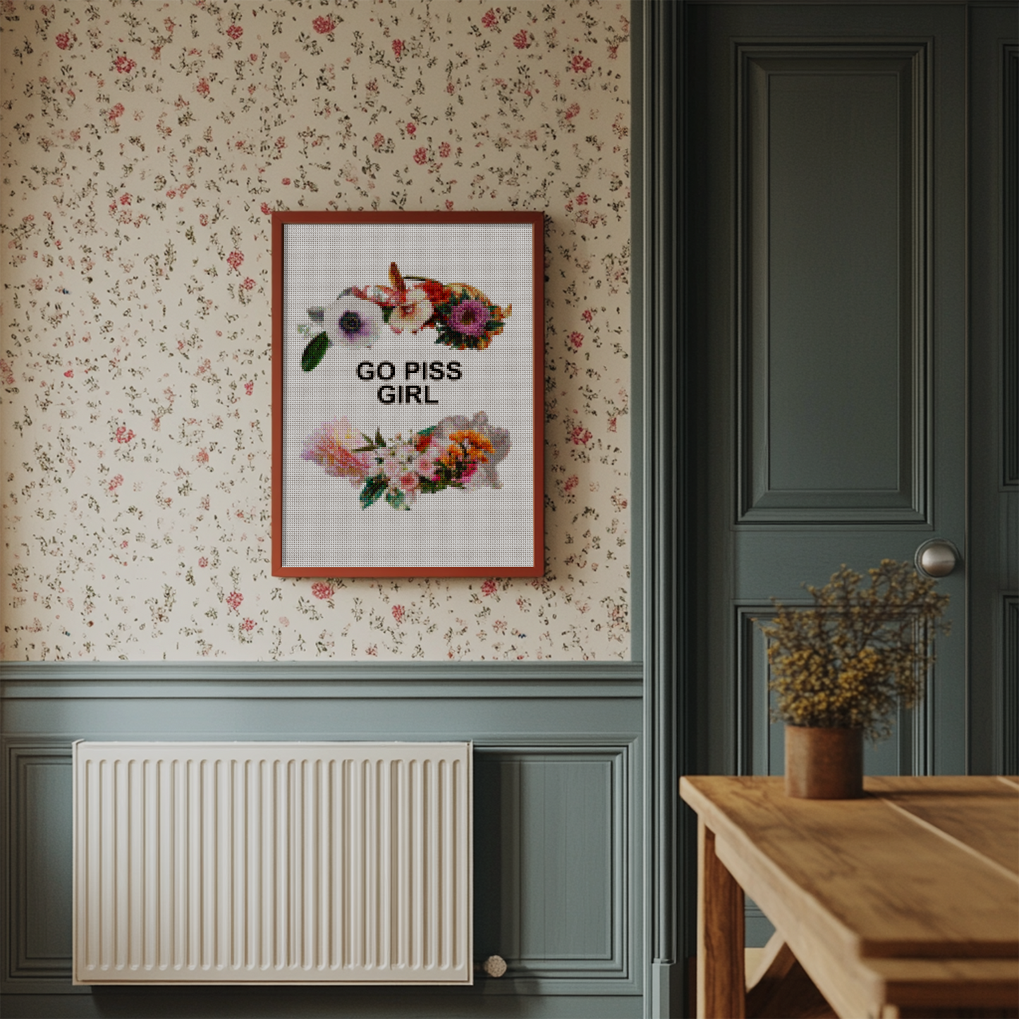 GO PISS GIRL KNIT INSPIRED ART PRINT