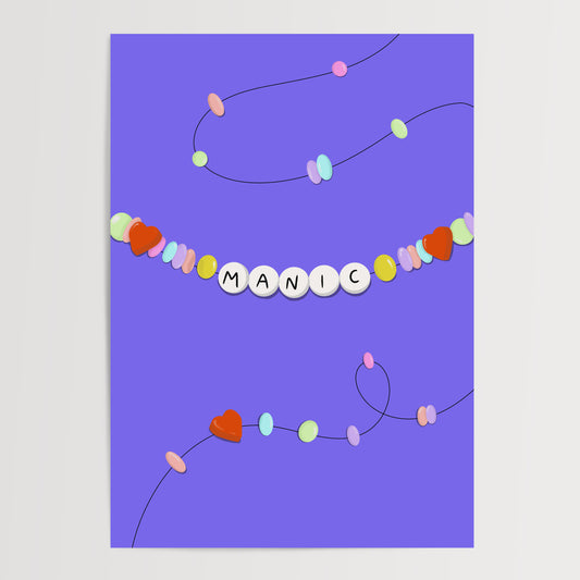MANIC FRIENDSHIP BRACELET ART PRINT