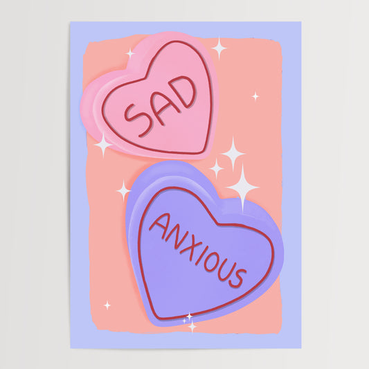 SAD & ANXIOUS ART PRINT