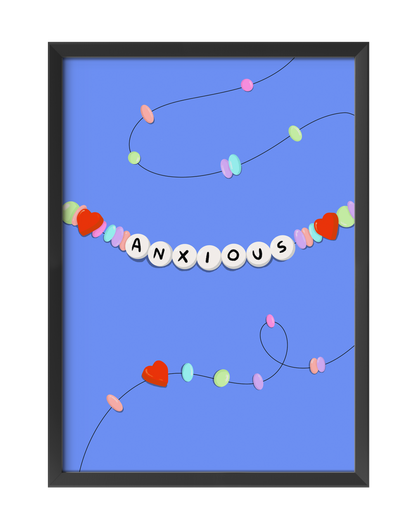 ANXIOUS FRIENDSHIP BRACELET ART PRINT