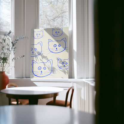 CAT HEAD ART PRINT - nertdawg