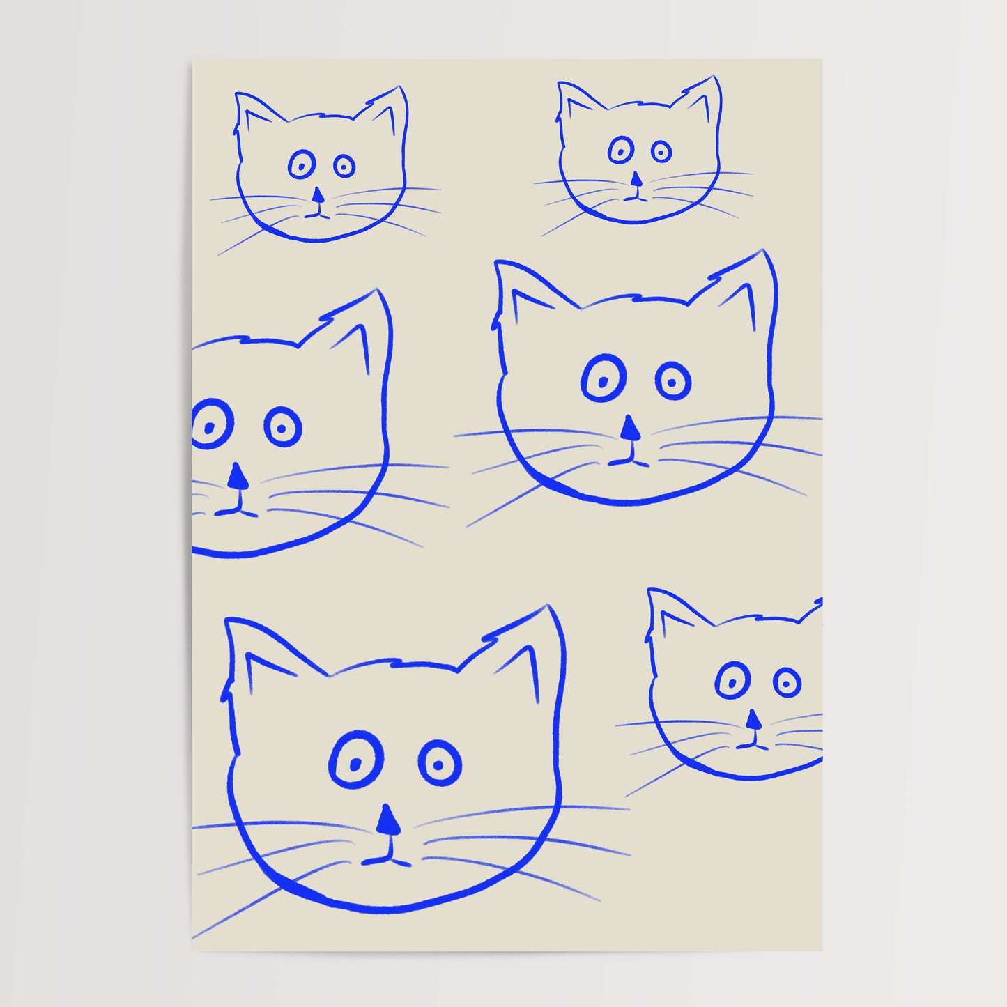 CAT HEAD ART PRINT