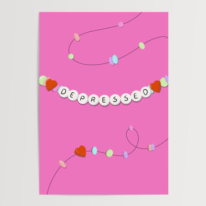 DEPRESSED FRIENDSHIP BRACELET ART PRINT
