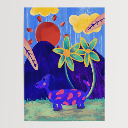 PSYCHEDELIC SAUSAGE ART PRINT