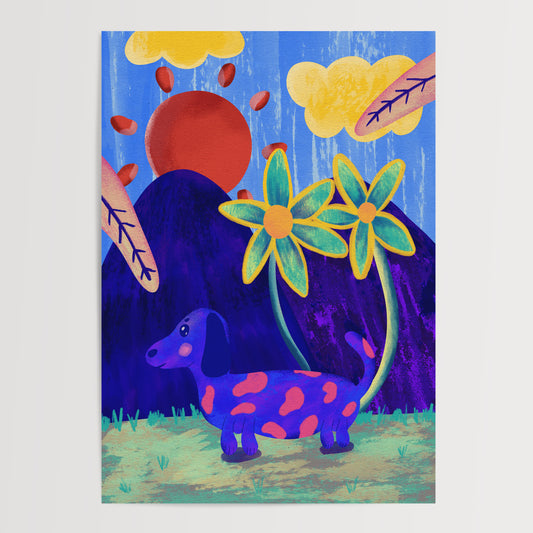 PSYCHEDELIC SAUSAGE ART PRINT