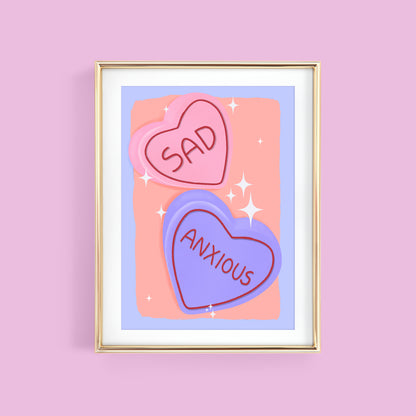 SAD & ANXIOUS ART PRINT