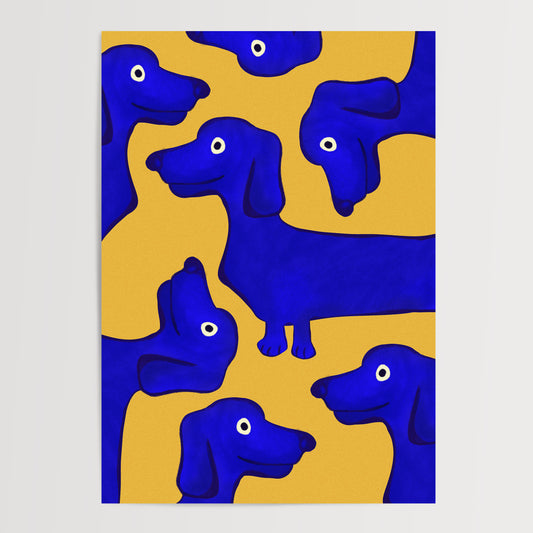 BLUE SAUSAGE ART PRINT